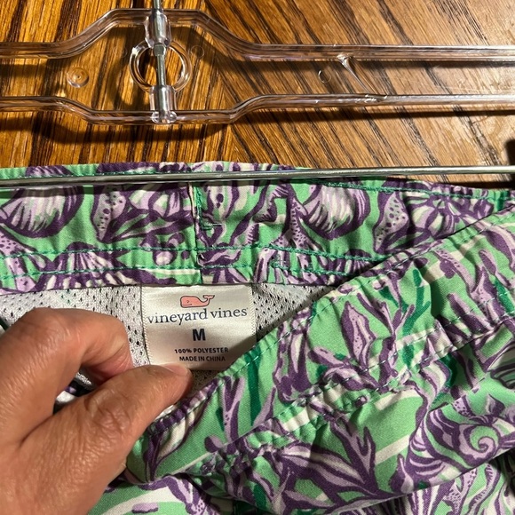 Vineyard Vines Green and Purple Seashell Print Shorts - Picture 6 of 7